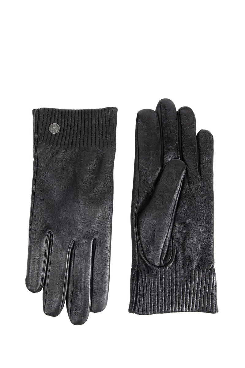 CANADA GOOSE Leather Gloves Ribbed Luxe woman