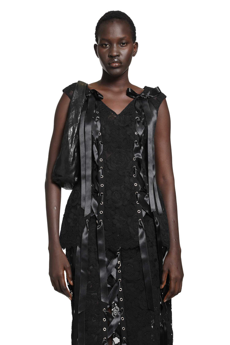 SIMONE ROCHA Unraveling Ribbon Portrait Top woman