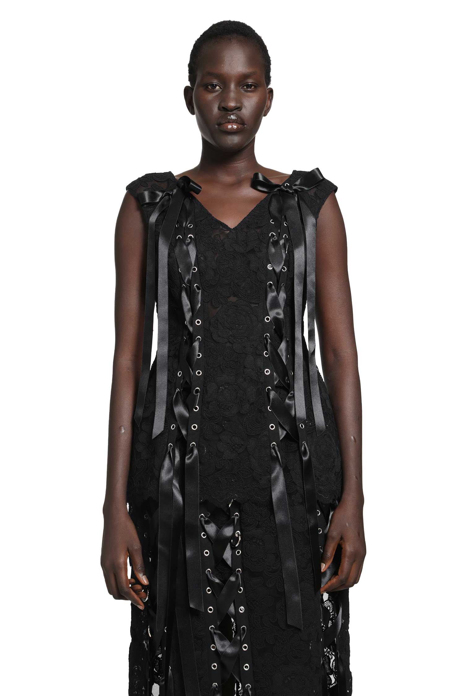 SIMONE ROCHA Unraveling Ribbon Portrait Top woman