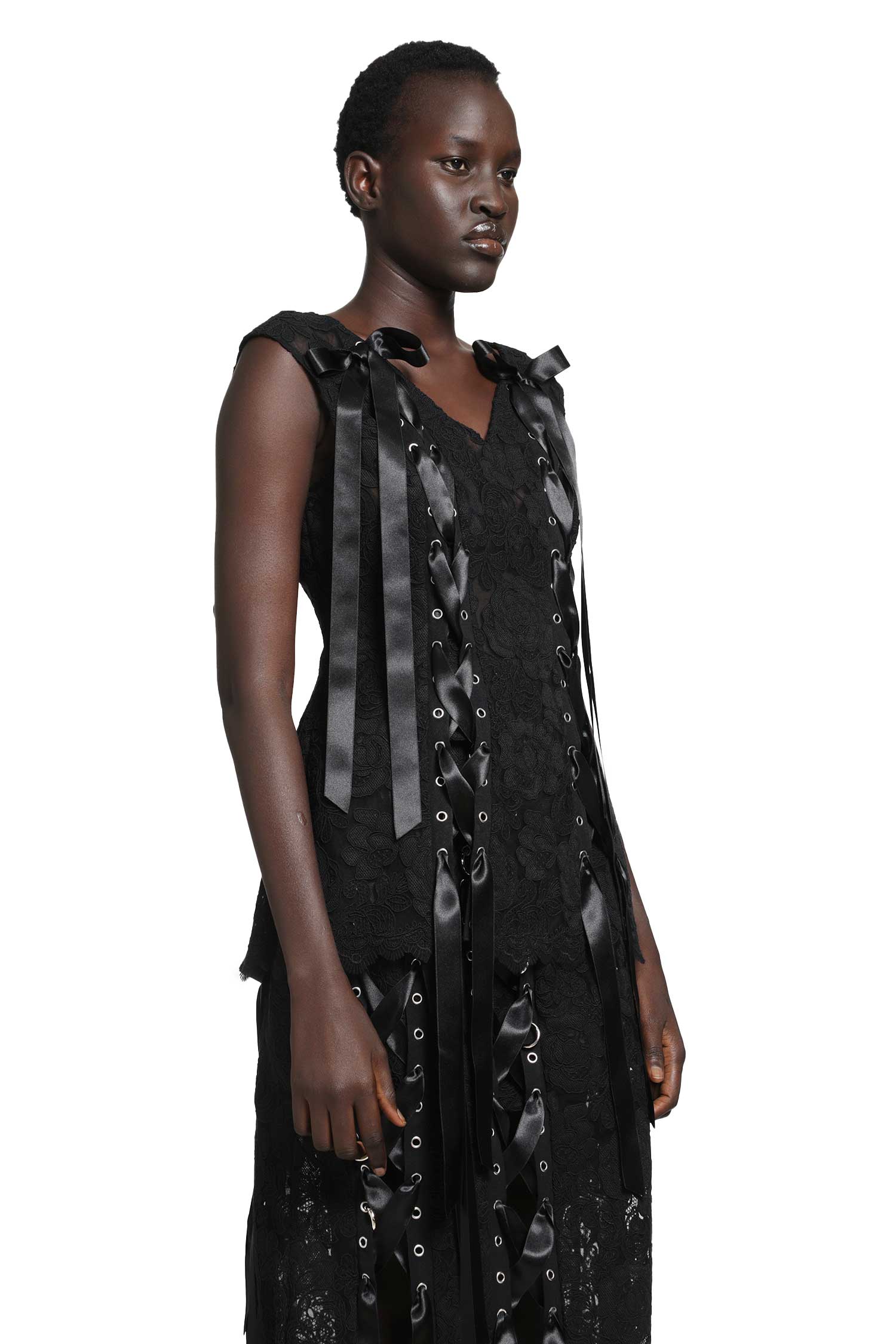 Unraveling Ribbon Portrait Top