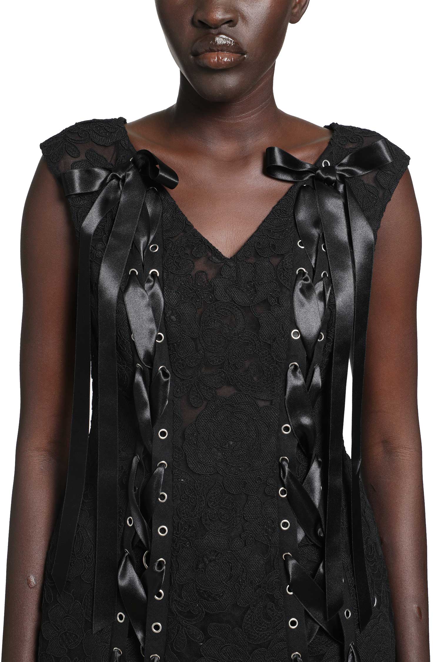 SIMONE ROCHA Unraveling Ribbon Portrait Top woman