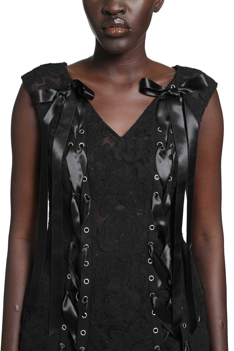 SIMONE ROCHA Unraveling Ribbon Portrait Top woman