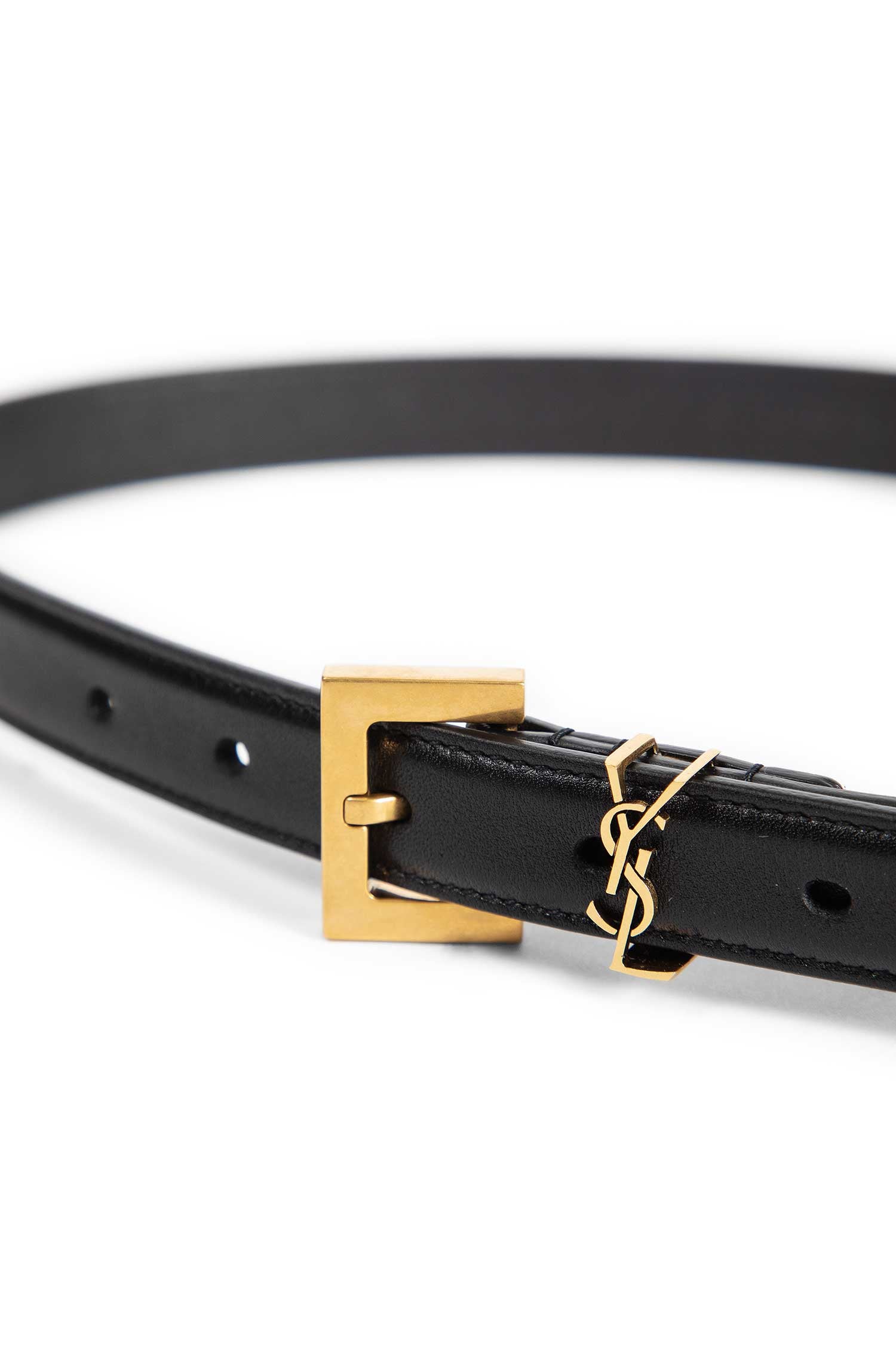 Cassandre Thin Belt in Lacquered Leather
