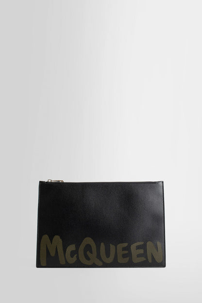 ALEXANDER MCQUEEN MAN BLACK CLUTCHES & POUCHES