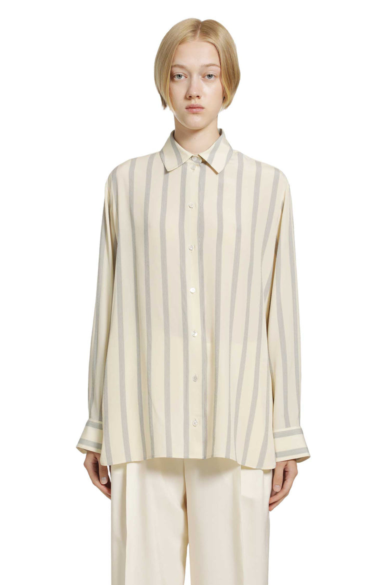 
              THE ROW Sisilia Pinstriped Silk Shirt woman
            