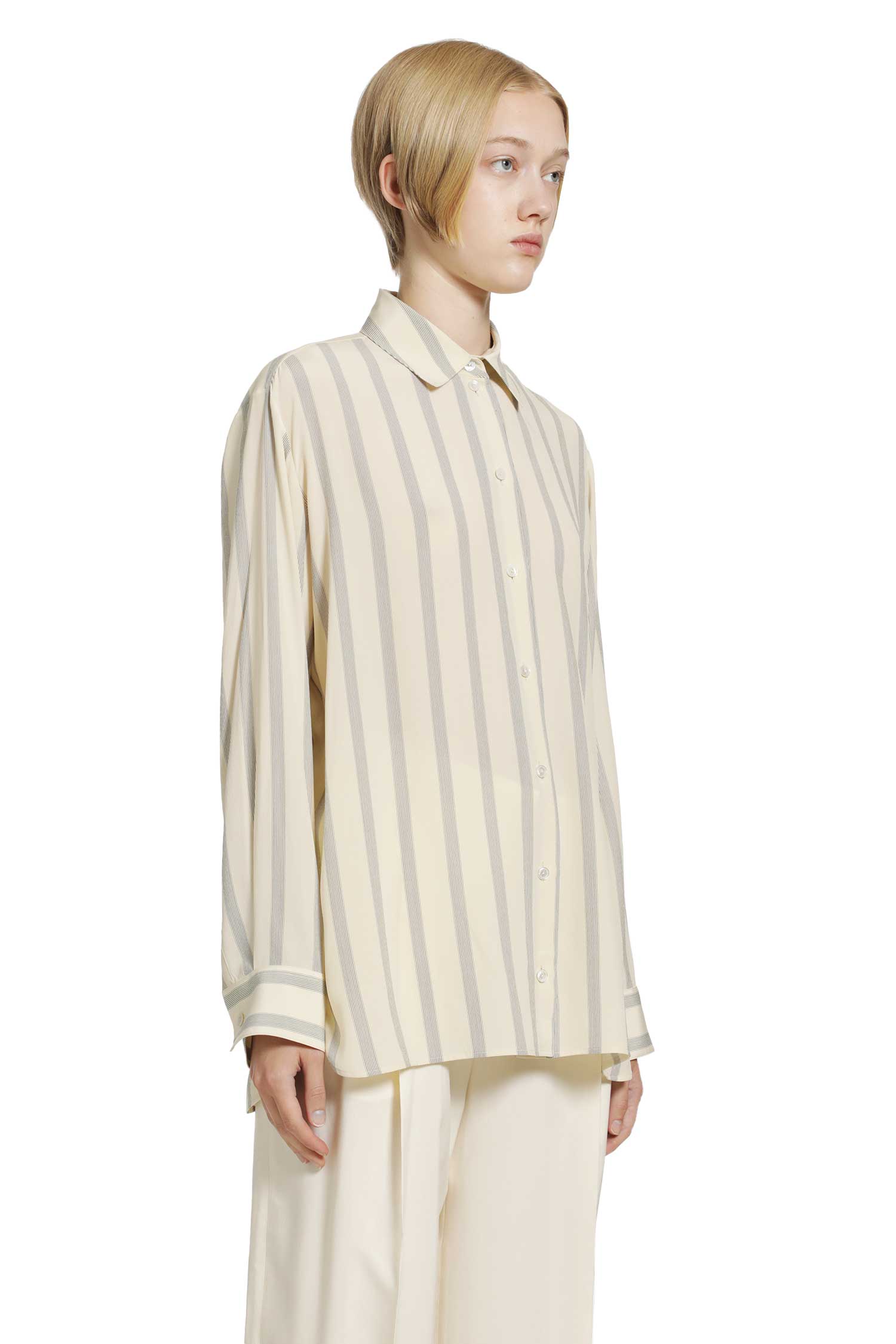 Sisilia Pinstriped Silk Shirt