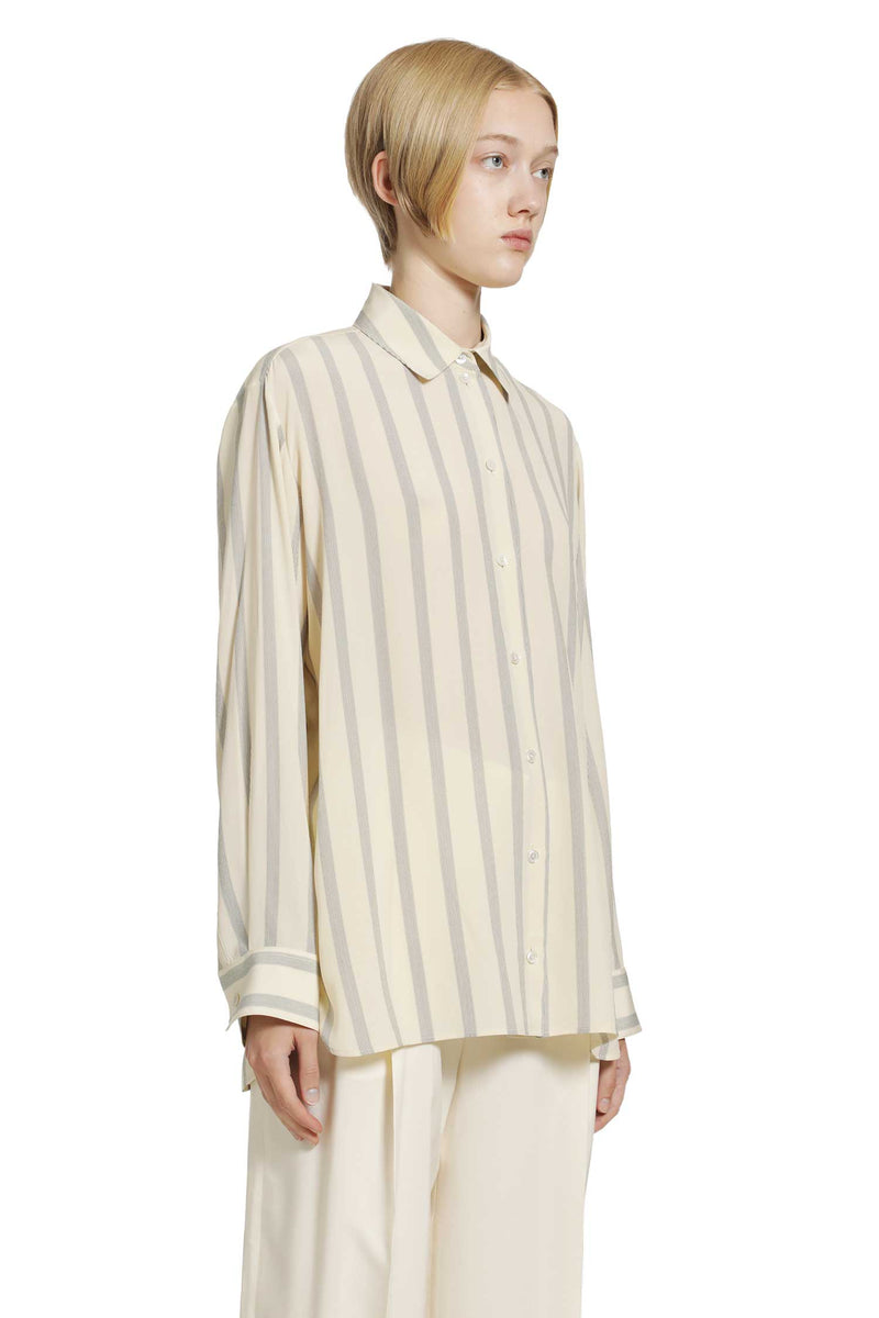 THE ROW Sisilia Pinstriped Silk Shirt woman