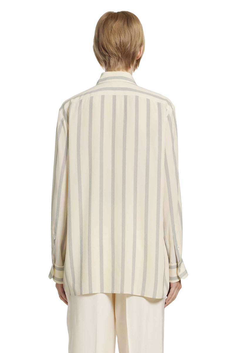 THE ROW Sisilia Pinstriped Silk Shirt woman