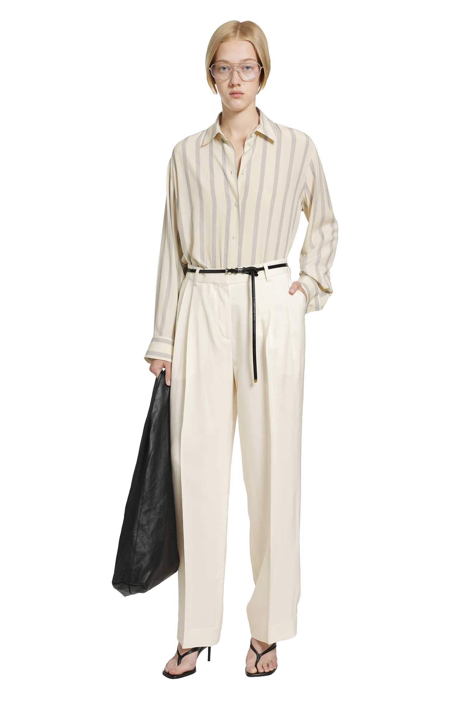 THE ROW Sisilia Pinstriped Silk Shirt woman