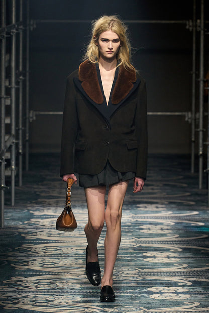 Suede and Shearling Blazer
