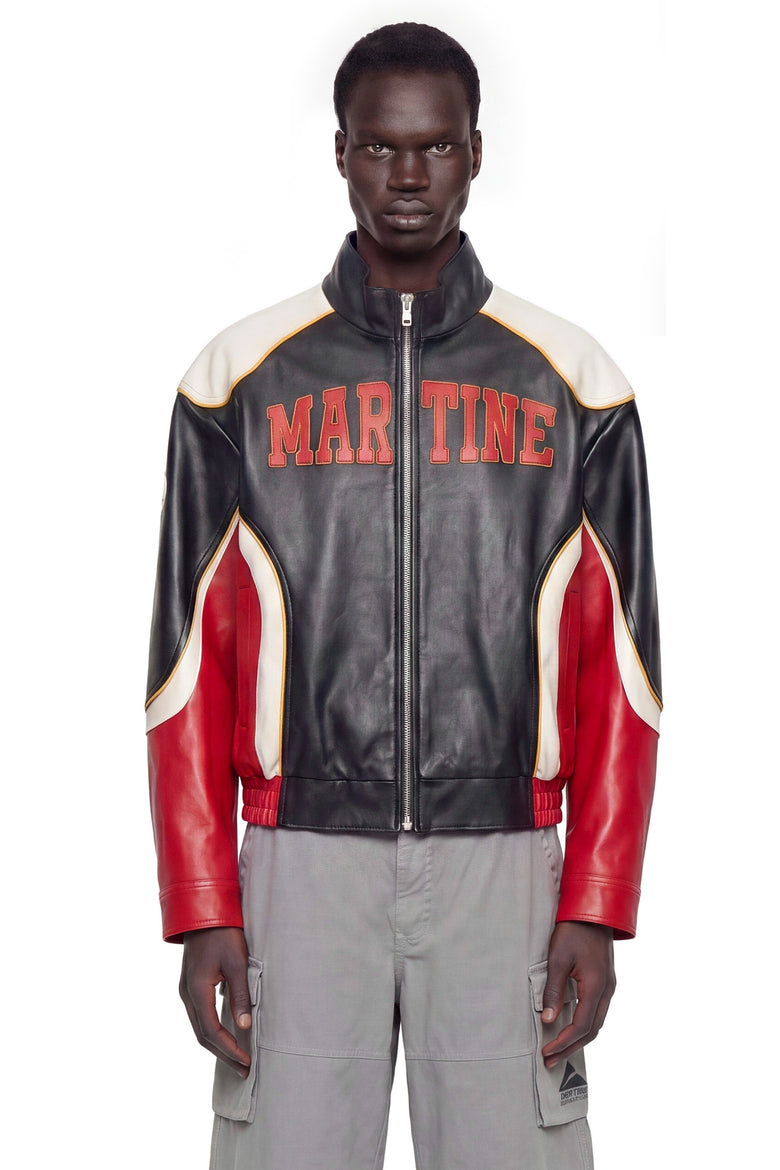 MARTINE ROSE Superbowl Leather Jacket man