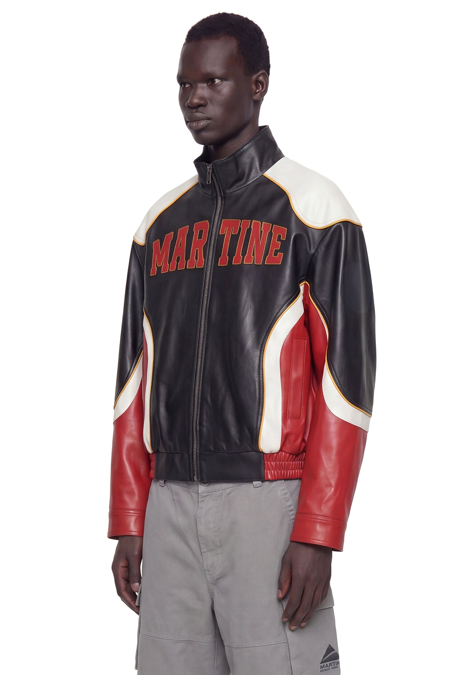 MARTINE ROSE Superbowl Leather Jacket man