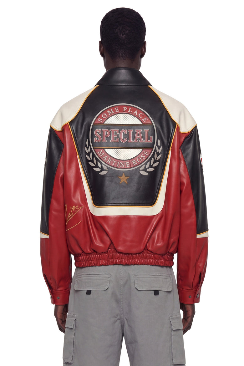 
              MARTINE ROSE Superbowl Leather Jacket man
            