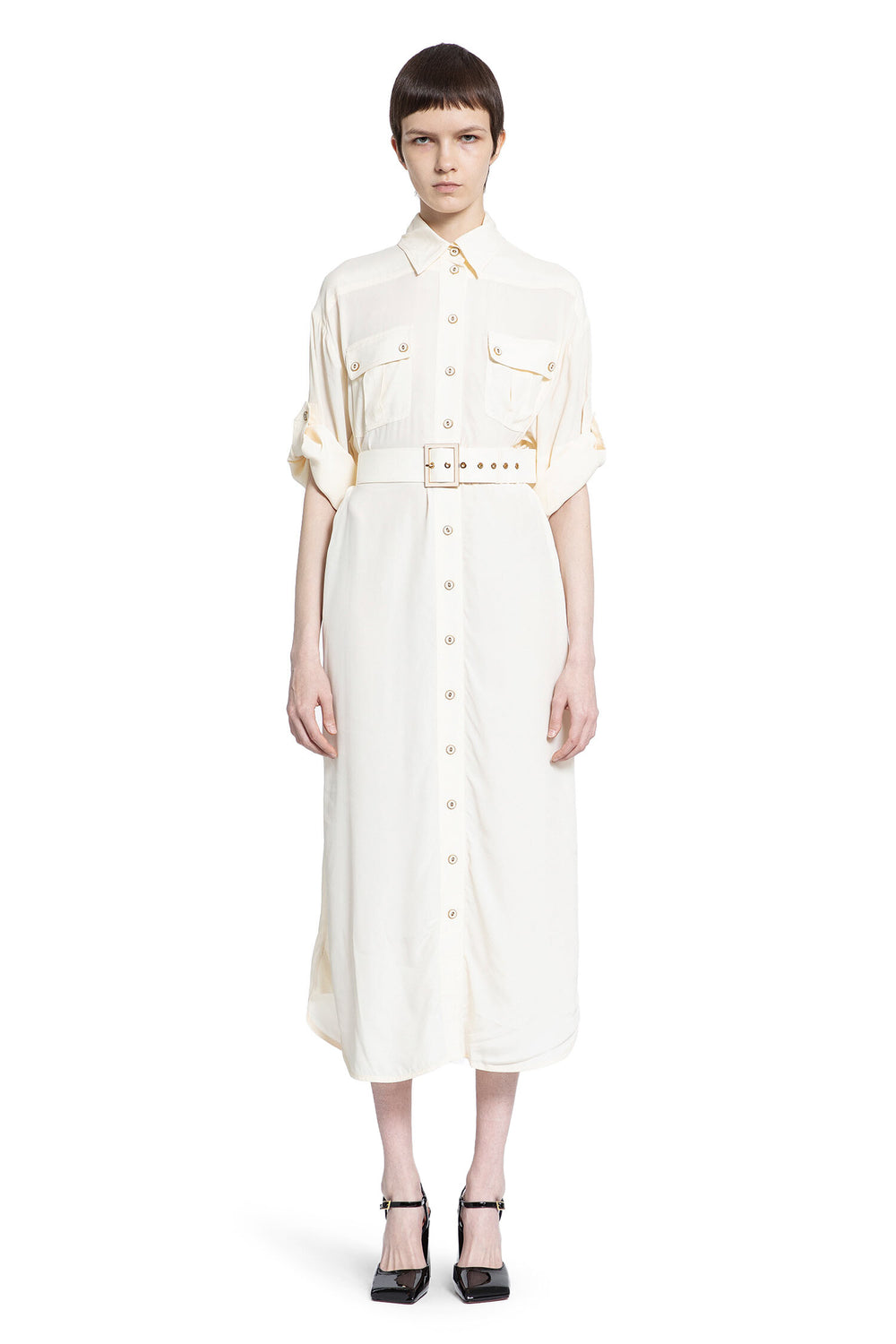 ZIMMERMANN WOMAN OFF-WHITE DRESSES