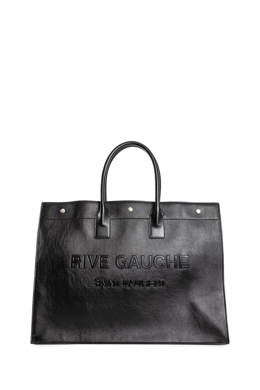 SAINT LAURENT MAN BLACK TOTE BAGS