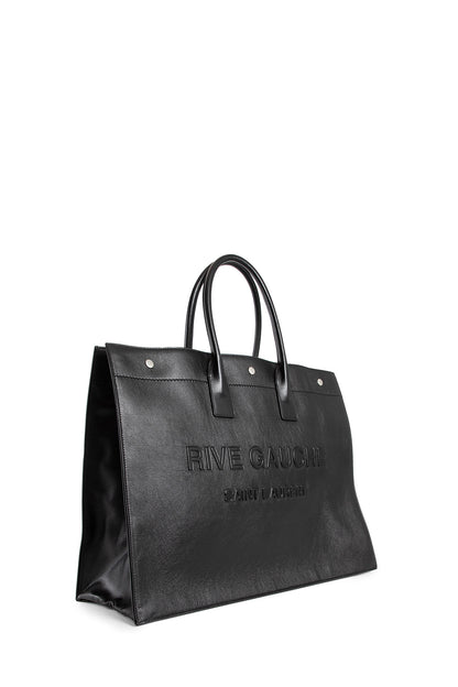 SAINT LAURENT MAN BLACK TOTE BAGS