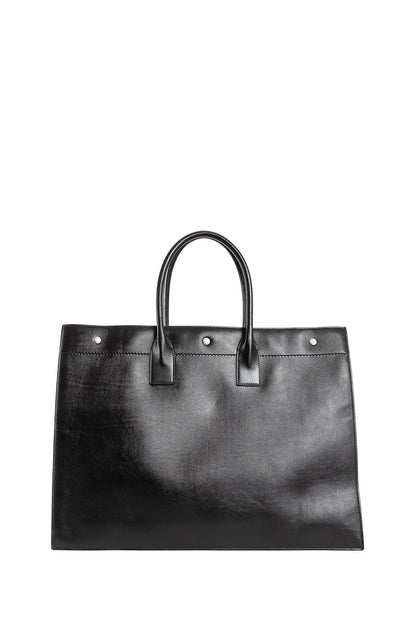 SAINT LAURENT MAN BLACK TOTE BAGS