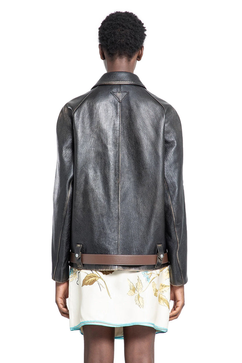 PRADA Leather blouson jacket woman
