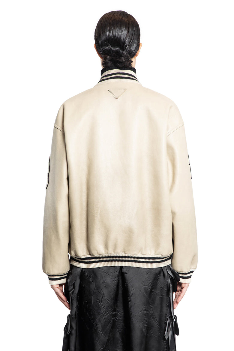 PRADA WOMAN OFF-WHITE JACKETS