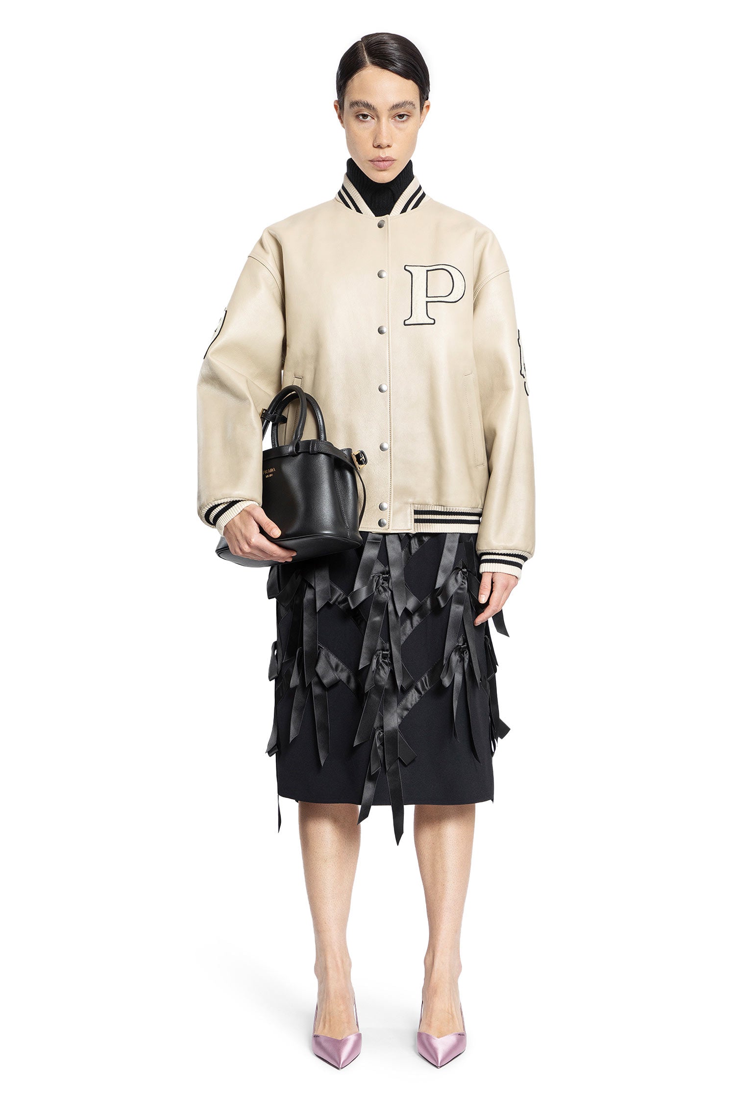 PRADA WOMAN OFF-WHITE JACKETS