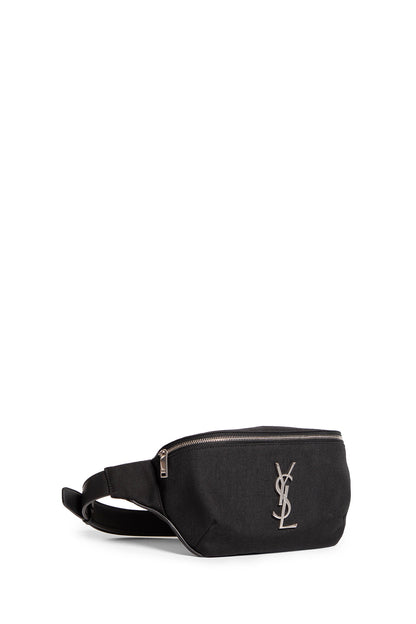 SAINT LAURENT MAN BLACK FANNY PACKS