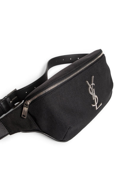 SAINT LAURENT MAN BLACK FANNY PACKS