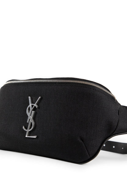 SAINT LAURENT MAN BLACK FANNY PACKS