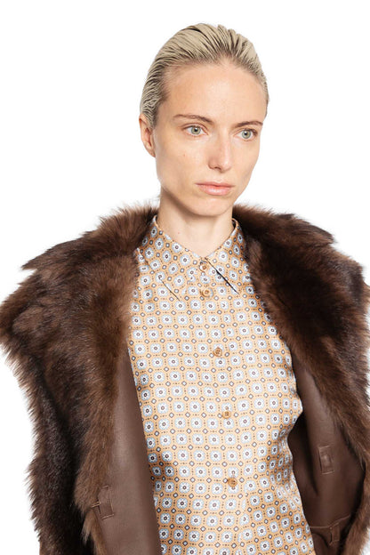 PRADA WOMAN BROWN JACKETS