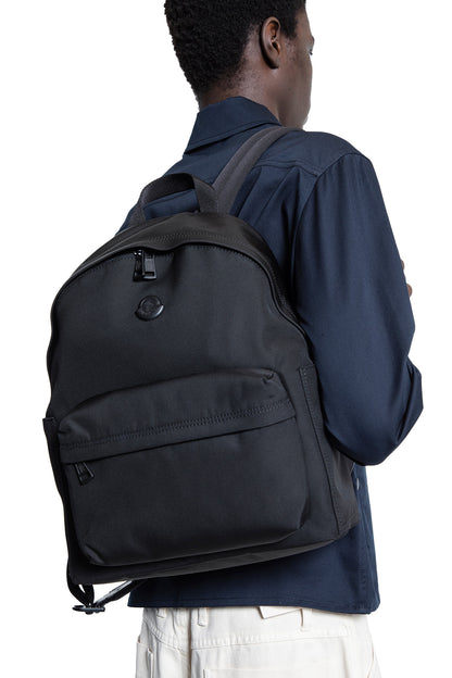 MONCLER MAN BLACK BACKPACKS & TRAVEL BAGS