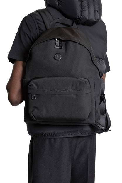 MONCLER MAN BLACK BACKPACKS & TRAVEL BAGS