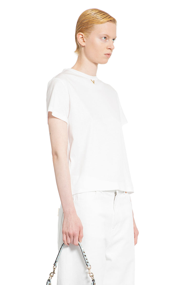 VALENTINO WOMAN WHITE T-SHIRTS & TANK TOPS