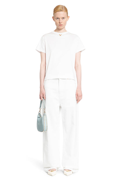 VALENTINO WOMAN WHITE T-SHIRTS & TANK TOPS