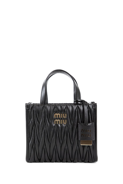 MIU MIU WOMAN BLACK TOTE BAGS