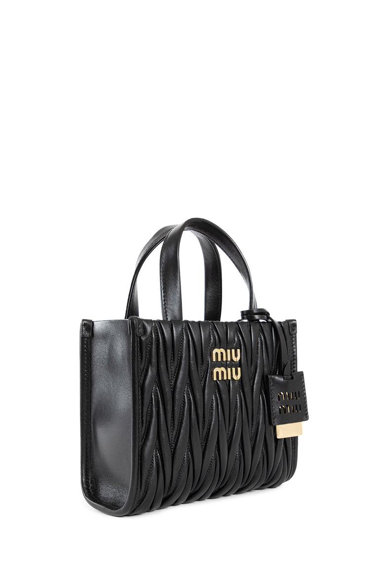 MIU MIU WOMAN BLACK TOTE BAGS