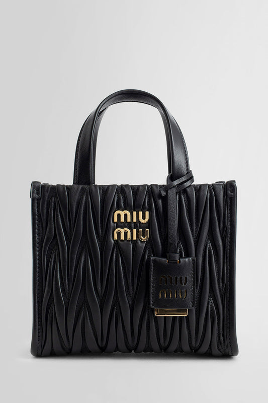 MIU MIU WOMAN BLACK TOP HANDLE BAGS