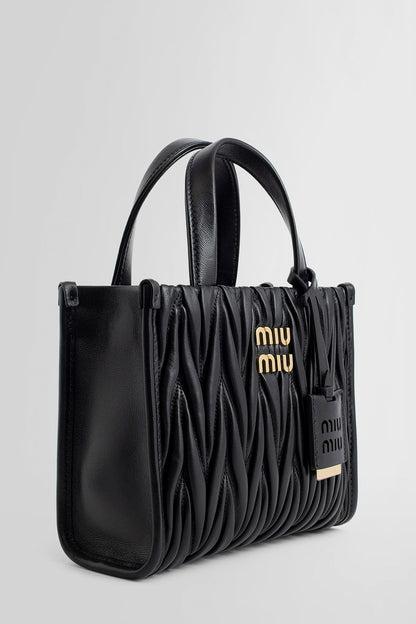 MIU MIU WOMAN BLACK TOTE BAGS