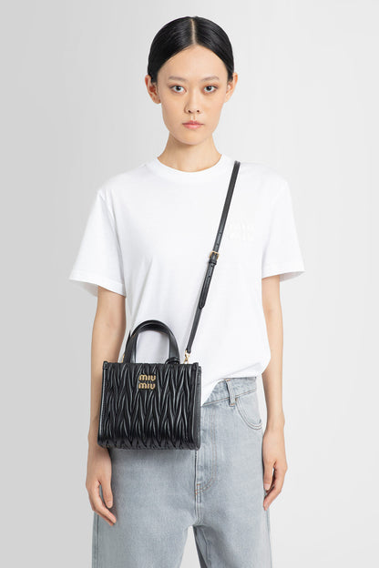 MIU MIU WOMAN BLACK TOTE BAGS