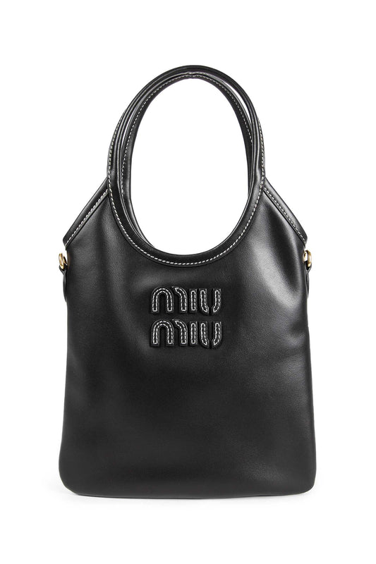 MIU MIU WOMAN BLACK SHOULDER BAGS