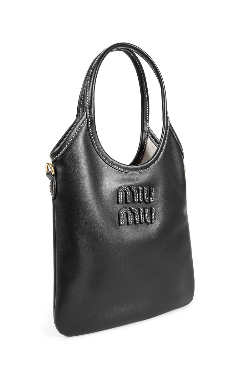 MIU MIU WOMAN BLACK SHOULDER BAGS
