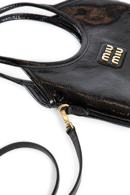 MIU MIU WOMAN BLACK SHOULDER BAGS