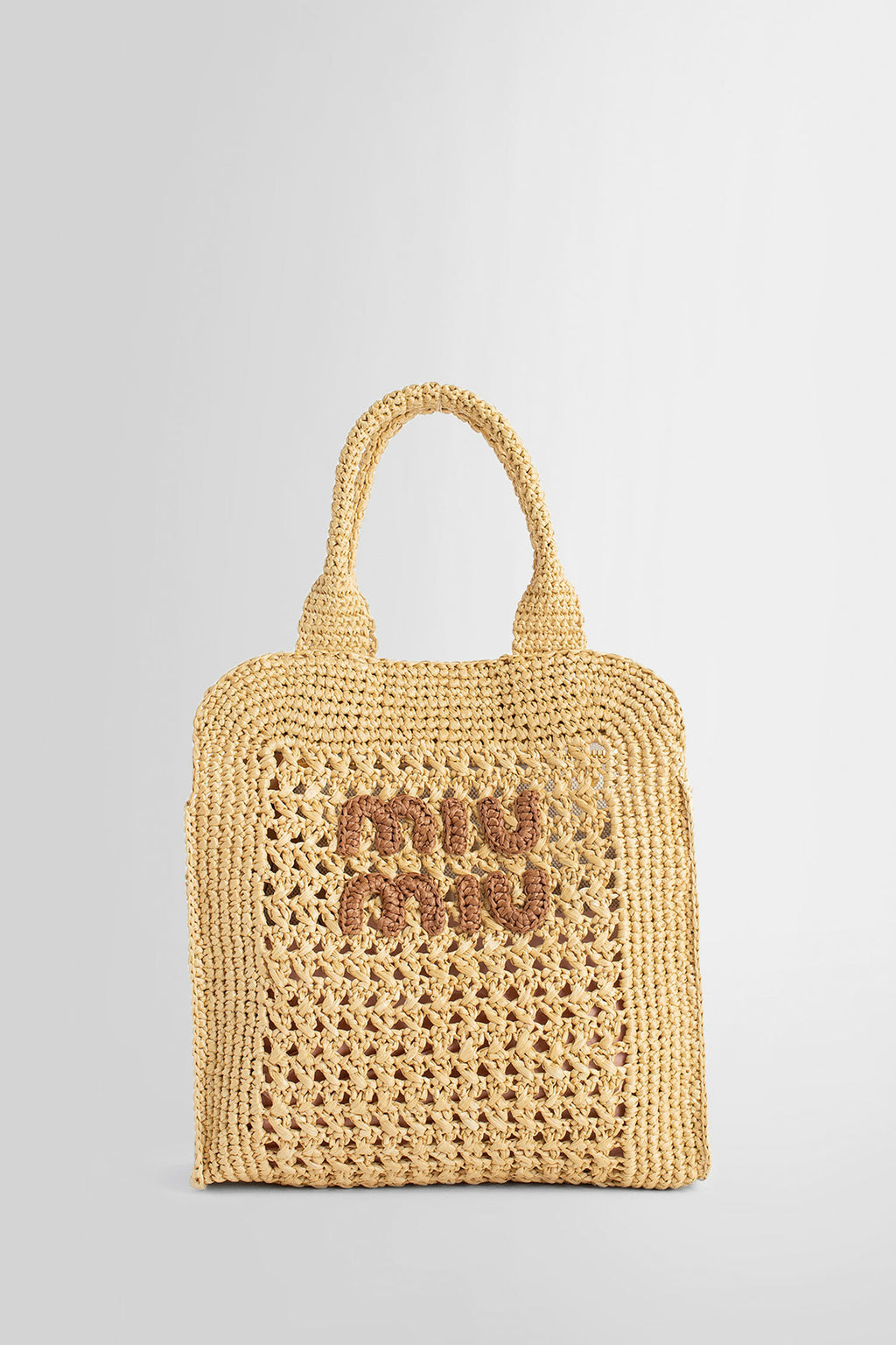 MIU MIU WOMAN BEIGE TOTE BAGS