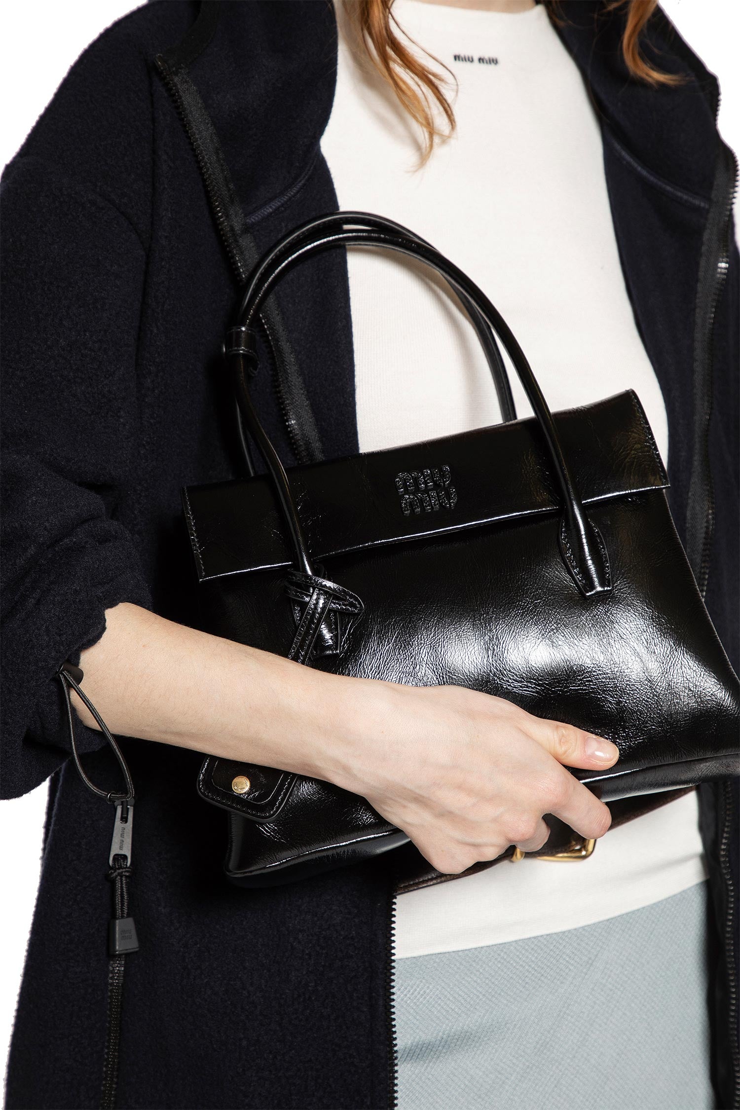 Solitaire Shiny leather Bag