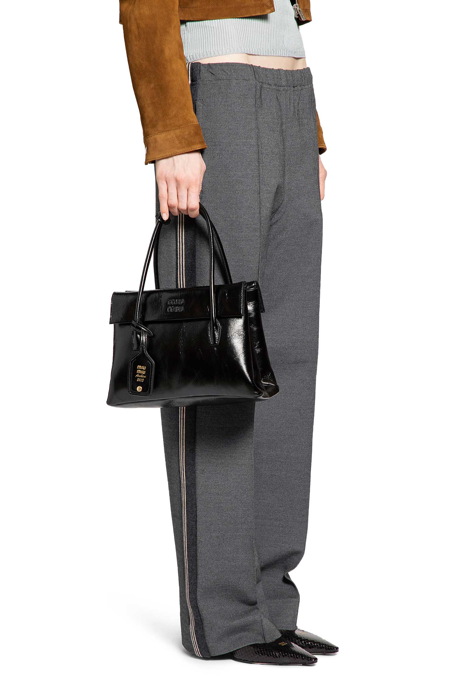 Solitaire Shiny leather Bag