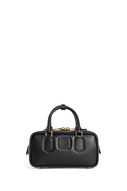 MIU MIU WOMAN BLACK TOP HANDLE BAGS