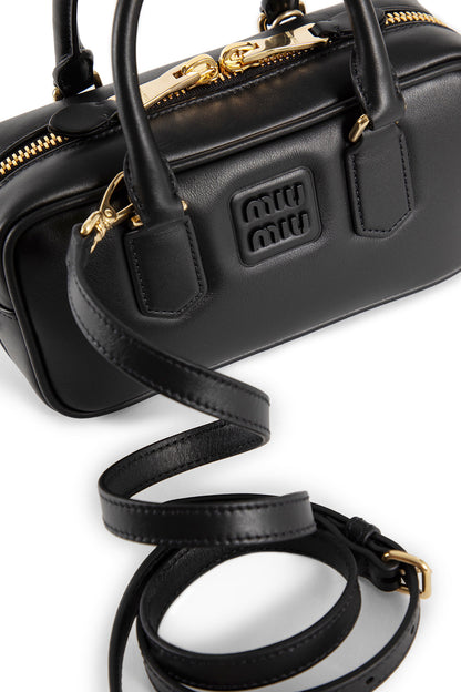 MIU MIU WOMAN BLACK TOP HANDLE BAGS