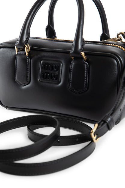 MIU MIU WOMAN BLACK TOP HANDLE BAGS