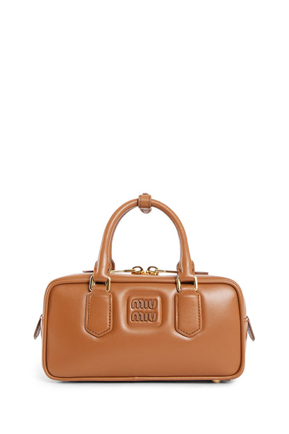 MIU MIU WOMAN BROWN TOP HANDLE BAGS