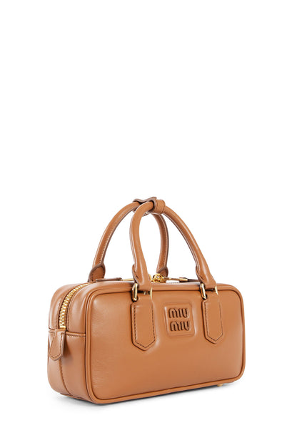 MIU MIU WOMAN BROWN TOP HANDLE BAGS