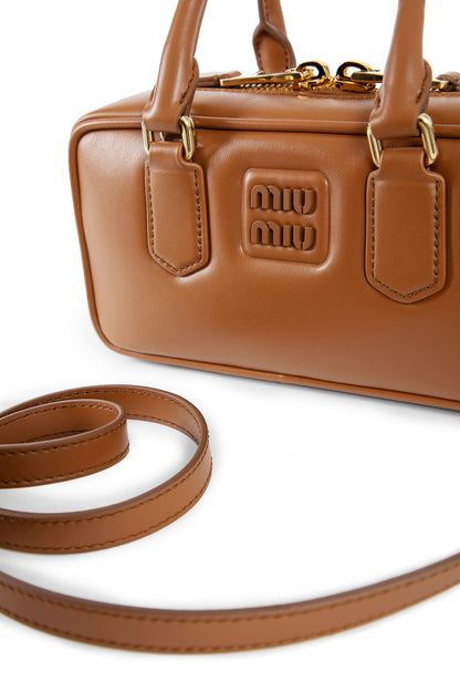 MIU MIU WOMAN BROWN TOP HANDLE BAGS