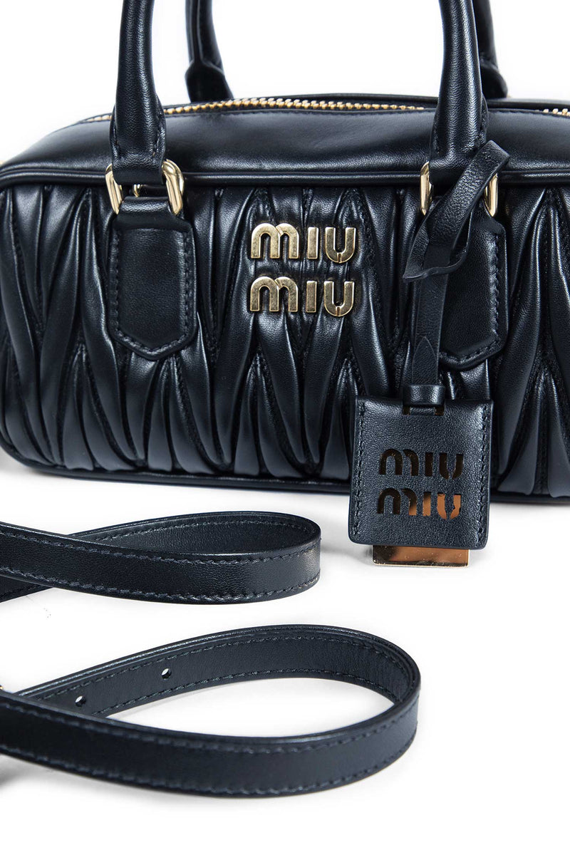 MIU MIU Arcadie matelassé nappa leather bag woman